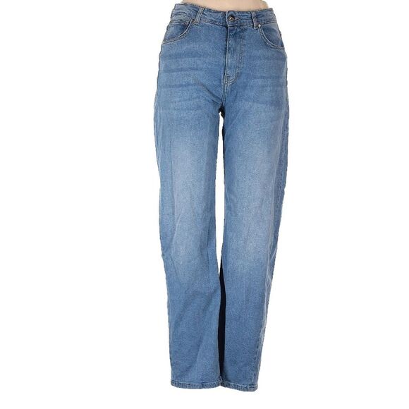 DJERF selvedge Jeans Mid-Wash Blue High Rise Extra Long Stretch Denim Size 27 - Picture 2 of 13